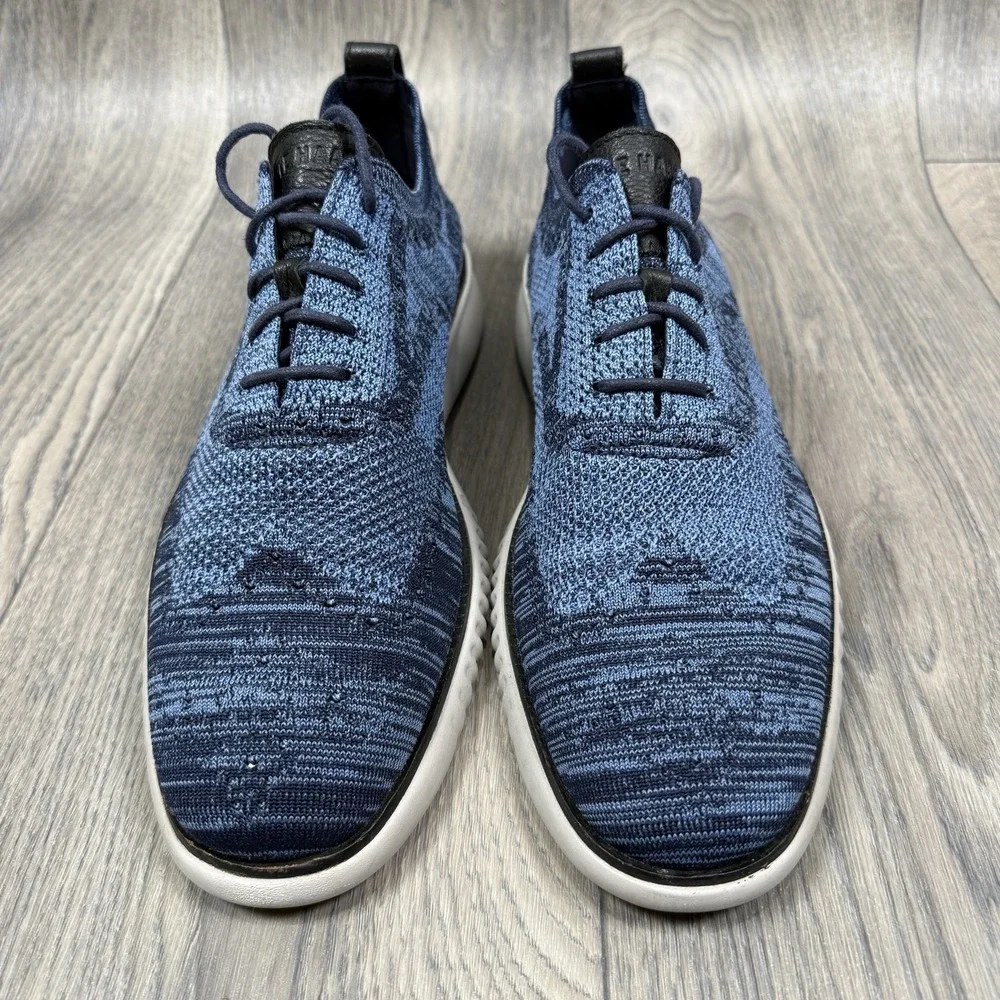 Cole‎ Haan Zerogrand Men's Sz 11.5 Blue Stitchlite Wingtip Oxford Shoes C27946